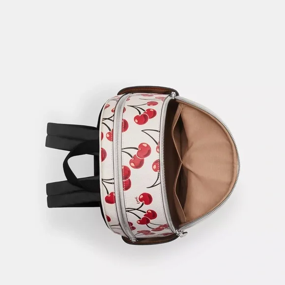 Coach cherry leather Print Women's Backpack - Picture 3 of 5